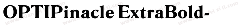 OPTIPinacle ExtraBold字体转换